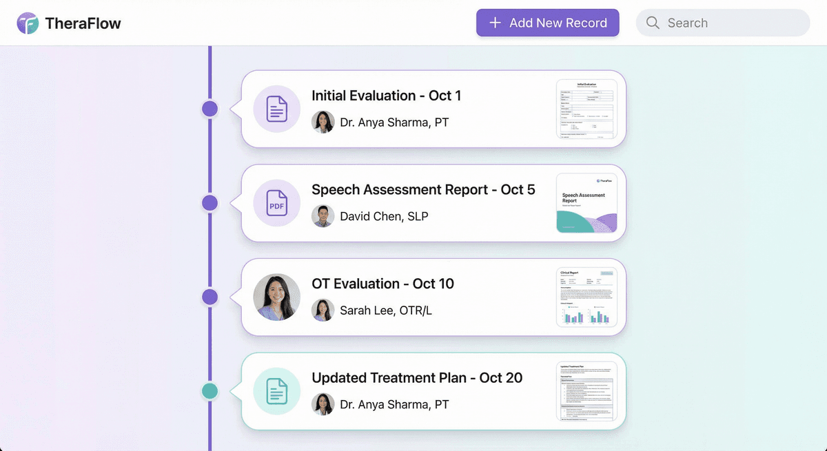 TherApp medical records